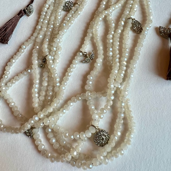 Marlyn Schiff Multi Layer Beaded Charm Hamsa 🪬 Necklace - Picture 6 of 7